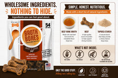 Nylabone Beef Broth Bones ingredients label shows natural, filler-free formula