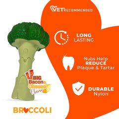 Nylabone broccoli power chew toy large dogs up to 50 pounds durable for strong chewers
