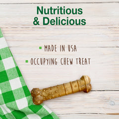 Nylabone Healthy Edibles long lasting chew keeps dogs engaged.
