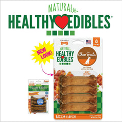 Bacon-flavor chews from Nylabone encourage supervised chewing sessions
