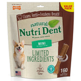 Nylabone Nutri Dent mini chews close-up, designed for small dogs.