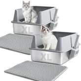 Nyutu XL stainless steel litter box with lid keeps mess contained and odors at bay