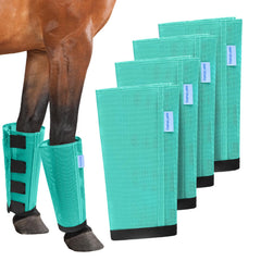OAHELAKE mesh fly boots protect horses' legs during rides.