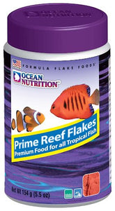 Ocean Nutrition Prime Reef Flakes jar front showing label for reef nutrition