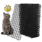 OceanPAX 16x8 cat scat mat outdoors with spikes deterring paws and digging.