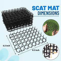 OCEANPAX scat mat close-up spikes show humane deterrent design