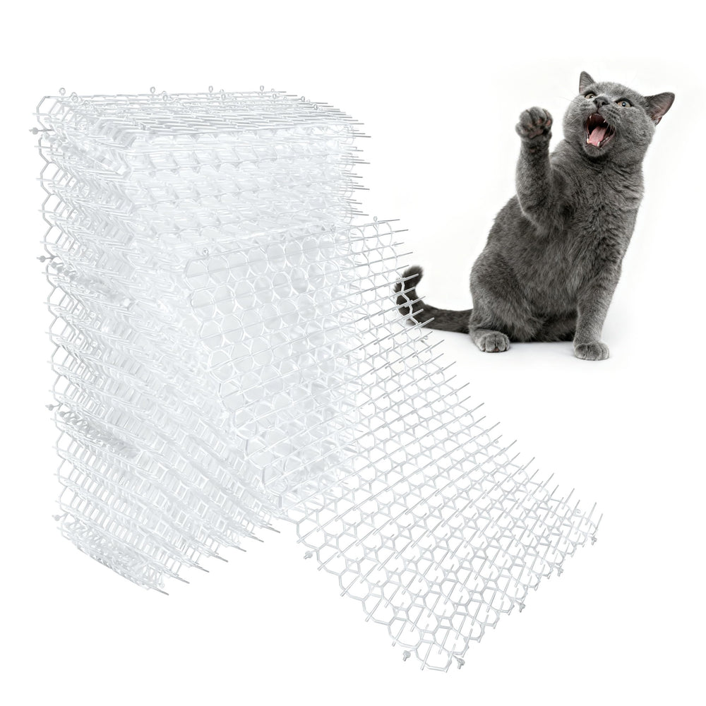 OCEANPAX clear scat mat on couch deterring cat jumps
