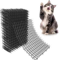 OceanPAX scat mat on a sofa deterring cats from lounging