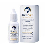 OcluVet Eye Drops bottle close-up for pet eye care and daily comfort.