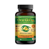 Ocu-GLO PB Vision powder in a tub for easy daily eye support in dogs.