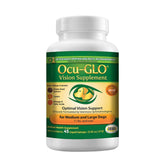 Ocu-GLO Vision bottle displayed for daily eye health support for dogs.