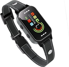 ODIFRBI bark collar on a large dog neck for humane training outdoors.
