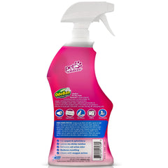OdoBan spray-on stain treatment demonstrates easy application on carpets and upholstery.