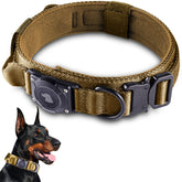 Odokele 2026 upgrade waterproof AirTag dog collar in khaki with secure tracker housing