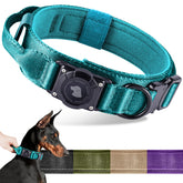 Odokele upgrade waterproof AirTag dog collar blue with secure holder for outdoor adventures