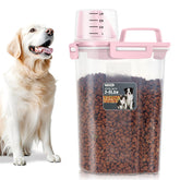 ODOMU dog cat food container with large nozzle for easy kibble dispensing.
