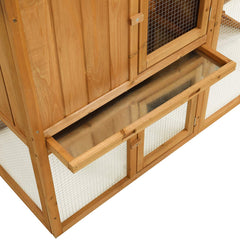 Ogrmar chicken coop large outdoor hutch ramp enables easy access to the raised living area
