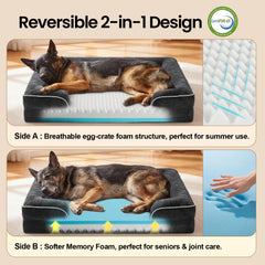 OhGeni egg-crate foam layer for improved airflow and cushioning