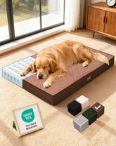 OhGeni orthopedic bed for large dogs showing high-density foam for joint support