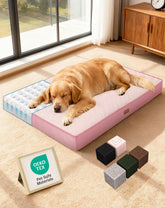 OhGeni orthopedic dog bed top surface providing plush comfort for large dogs.