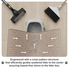 OHMO Cat Litter Mat Large beige grooves for easy cleanup