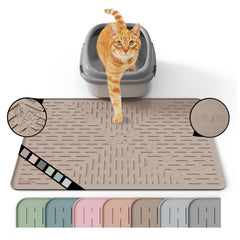 OHMO cat litter mat trapping-design close-up shows effective litter containment