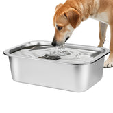 Ohtomber stainless steel bowl with 2.65-gallon capacity for large breeds.