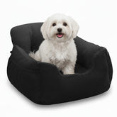 Oiilores dog car seat front view showing secure fit for small dogs