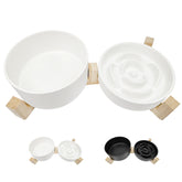 OiKOOiORM ceramic slow-feeder dog bowl 1 cup promotes mindful eating and digestion.