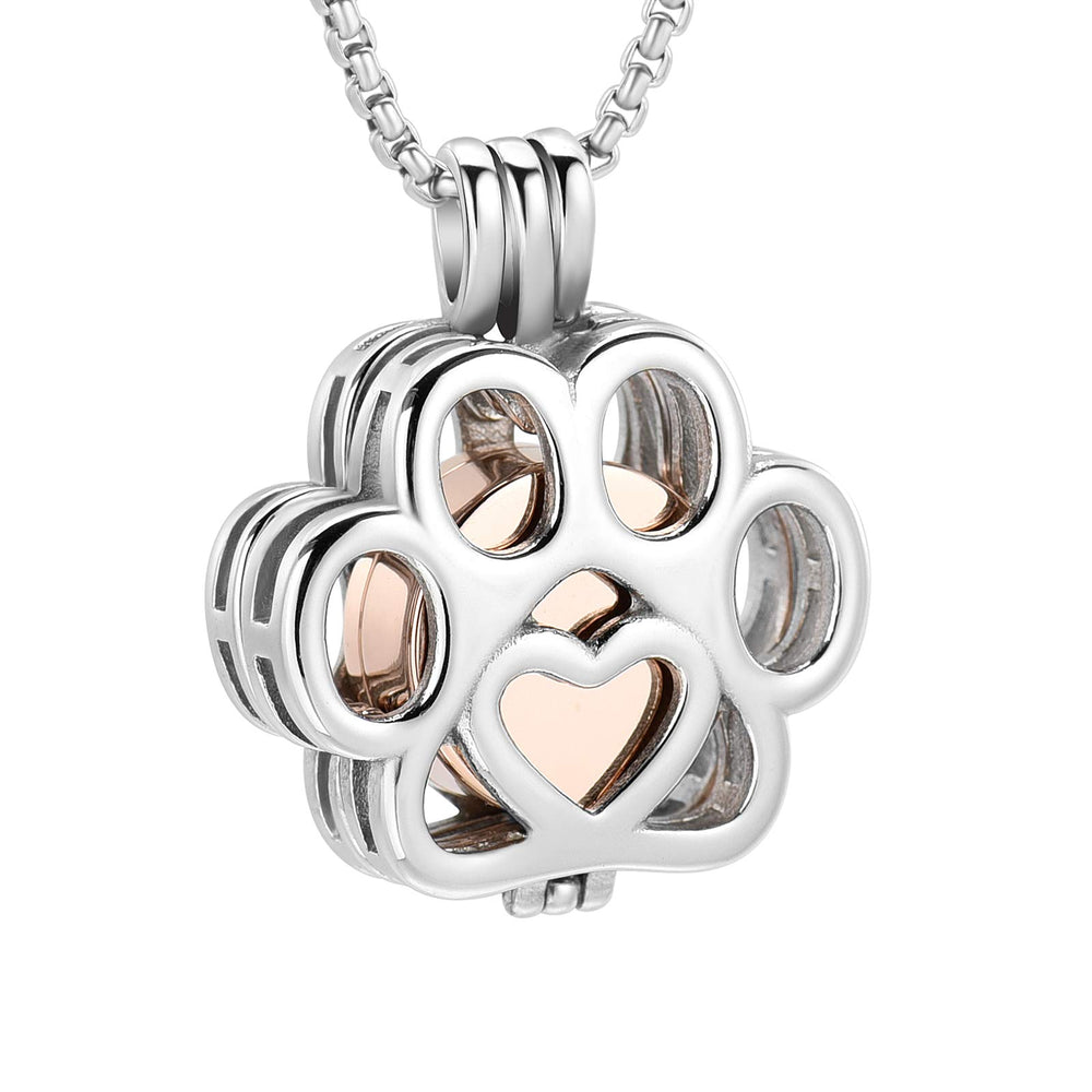 Oinsi pet cremation urn pendant holds ashes or fur for remembrance.