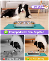 Oiwliur bowl with non-slip mat keeps mealtime steady and floors cleaner