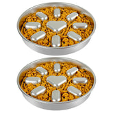 Oiwliur slow-feeder dog bowl with flower pattern slows meals.