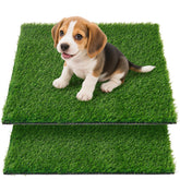 Oiyeefo artificial grass mat close-up showing soft pile ideal for puppy potty