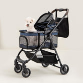 OJCME 3-in-1 pet stroller foldable frame for easy travel