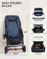 OJCME adjustable handle adapts to tall and short pushers.
