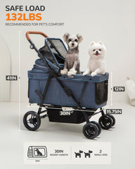 OJCME canopy with mesh windows keeps pets cool and shaded.