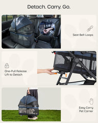 OJCME full-window mesh design keeps pets cool and visible