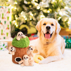 Okegztoa dog puzzle toy presents an interactive challenge with a satisfying squeak.
