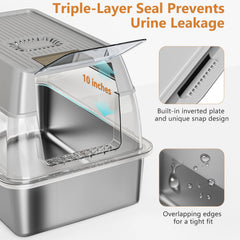 OKSOTY XL litter box with ample space for large cats.