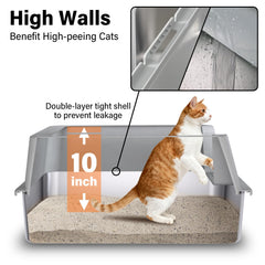 Olacat high-sides litter box contains mess and protects floors.