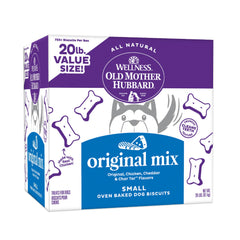 Old Mother Hubbard Original Mix dog biscuits close-up, small bites for training rewards.