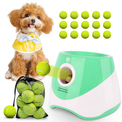 OLenyer automatic ball launcher for dogs enabling easy fetch indoors and outdoors.