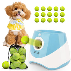 OLenyer automatic ball launcher front view, ideal for indoor fetch and bonding sessions.