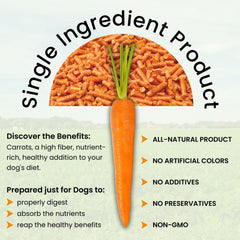 Olewo Carrots dog food topper rehydrated to create appetizing, high-fiber meal