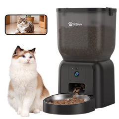 Olfjurk automatic feeder front view, space-saving design for households.