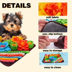 Oliumt Snuffle Mat for cats brown supports scent work and enrichment