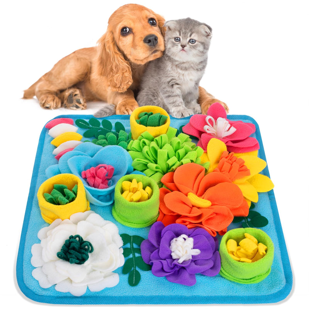 Oliumt Snuffle Mat for dogs in sky blue slows meals and stimulates sniffing