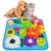 Oliumt Snuffle Mat for dogs in sky blue slows meals and stimulates sniffing