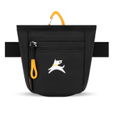 OllyDog Goodie Bag shown in three wear styles for hands-free training.