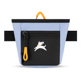 OllyDog Goodie Treat Bag with Blue Heron design worn at the waist for hands-free training.